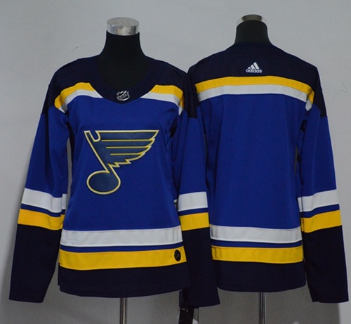 Adidas St.Louis Blues Blank Blue Home Authentic Women Stitched NHL Jersey